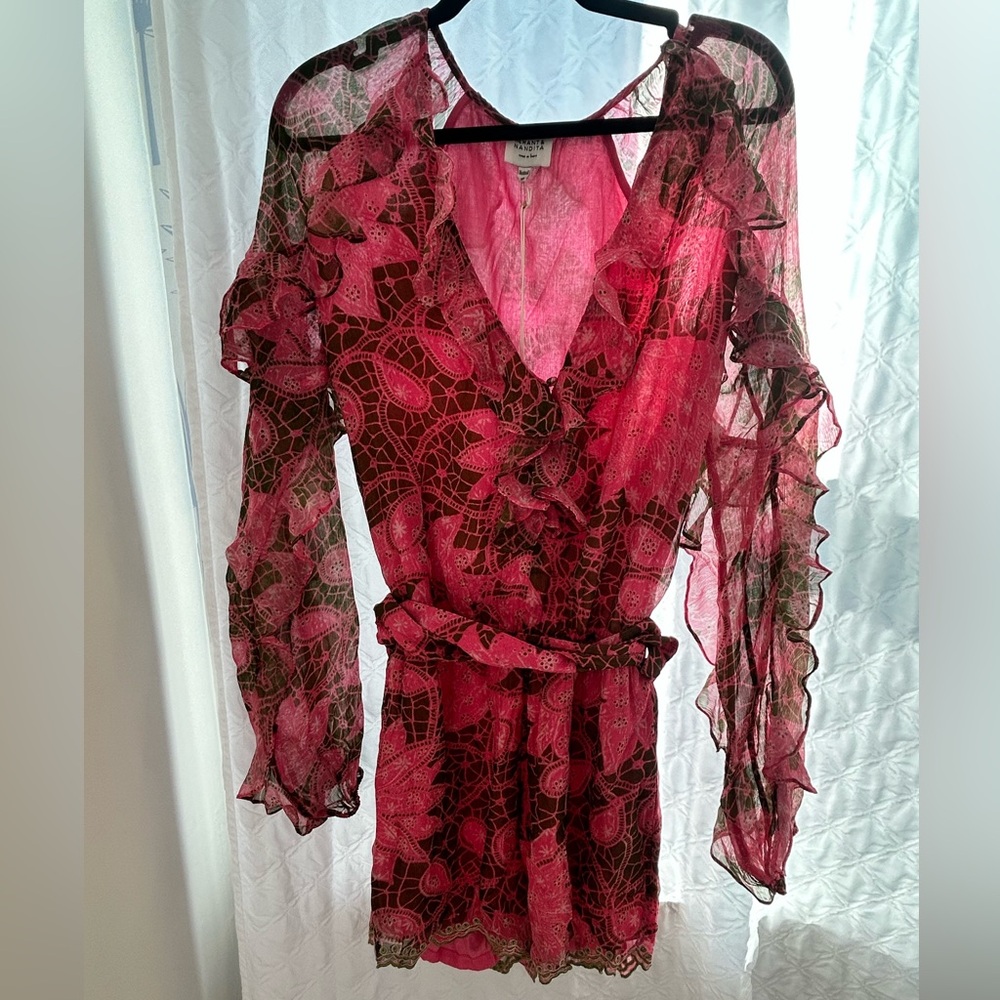 HEMANT & NANDITA Vibrant Pink Romper